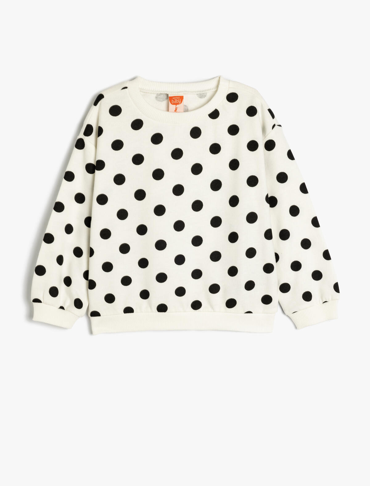 Koton Sweatshirt Kız Bebek 5WMG10106AK Ekru Desenli