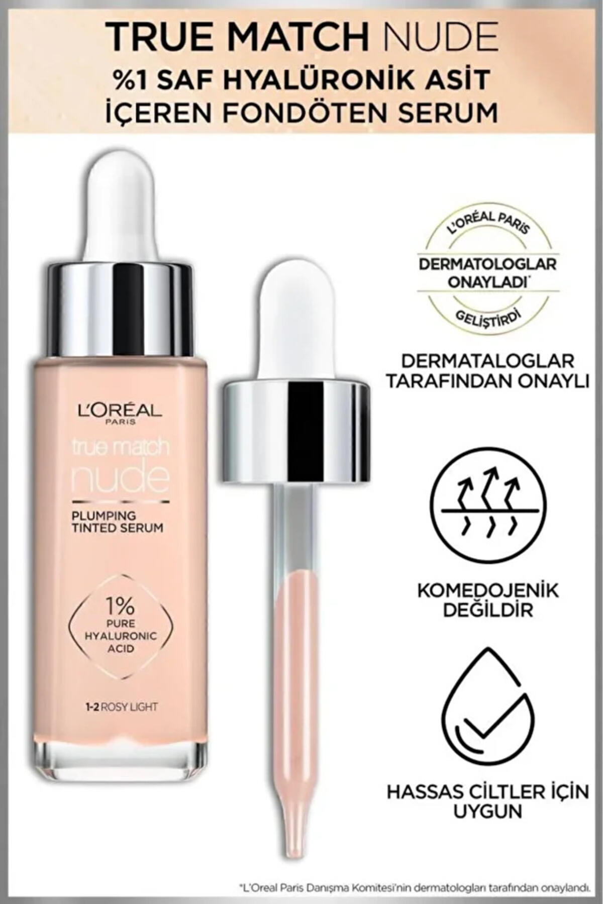 Loreal Paris Serum Fondöten True Match 1-2 Eng