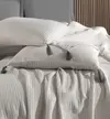 Özdilek Pike Takımı Çift Kişilik Ponponlu Liya Gri
