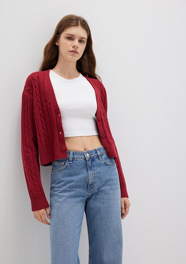 Mavi Hırka M1710576-70391 Kırmızı