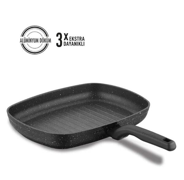 Korkmaz Grill Tava 36*25 Dikdörtgen Ornella A1121
