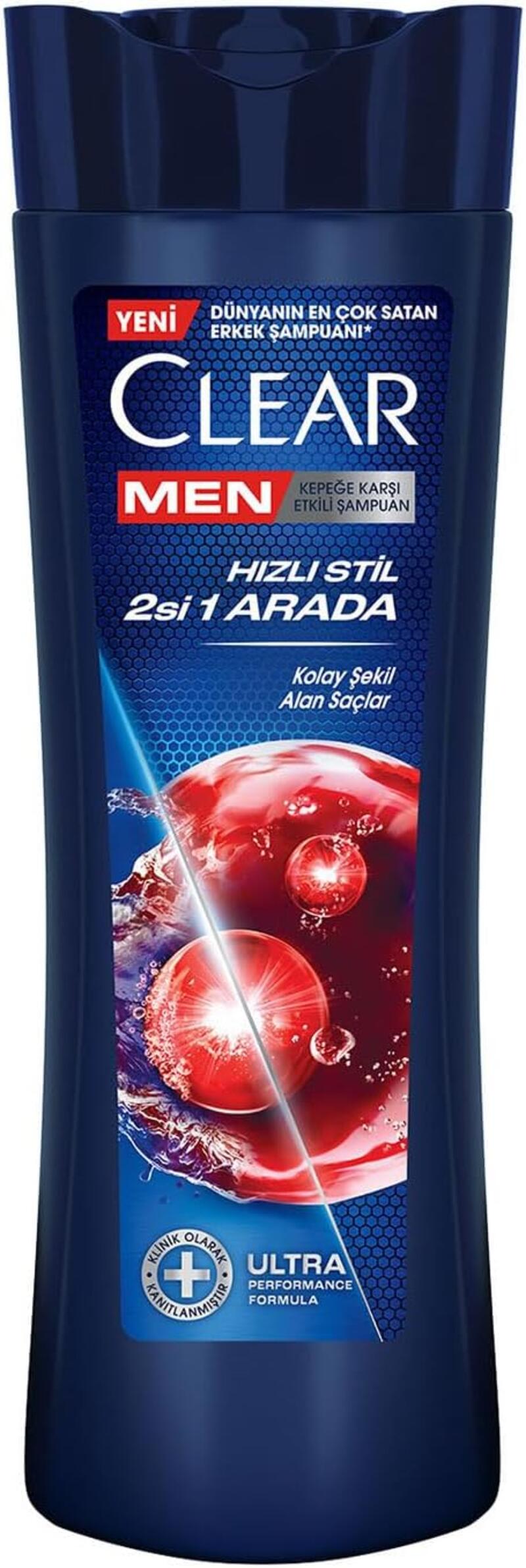 Clear Men Şampuan Hızlı Stil 2si 1 Arada 350Ml