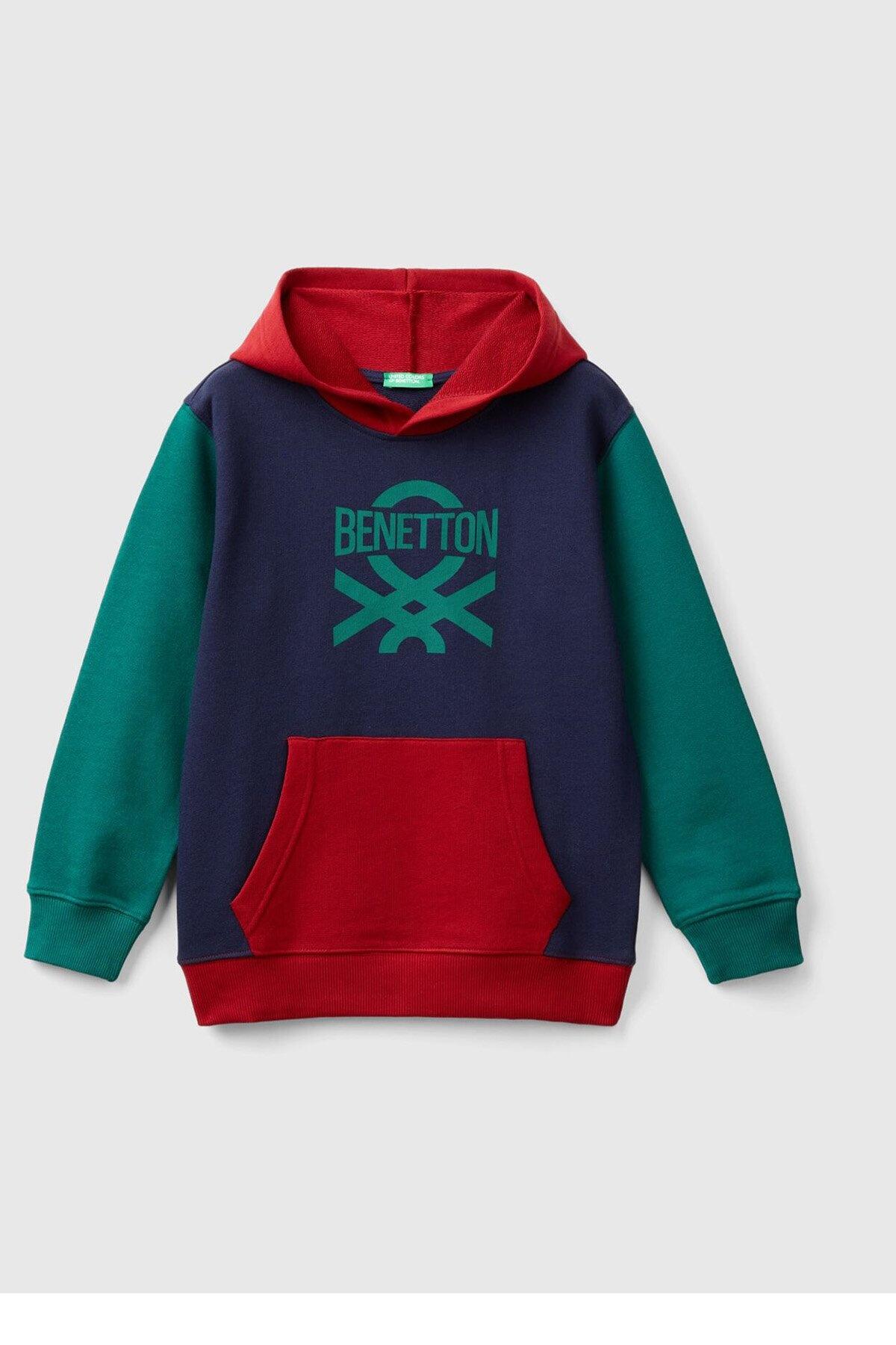 Benetton Sweatshirt Erkek Çocuk 3J68C203N Lacivert