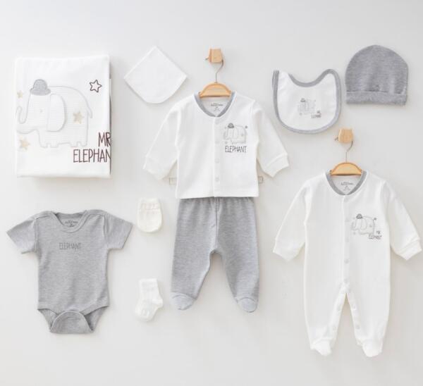 Aziz Bebe Hastane Çıkışı 10 Parça 10306 Gri Melanj 0M