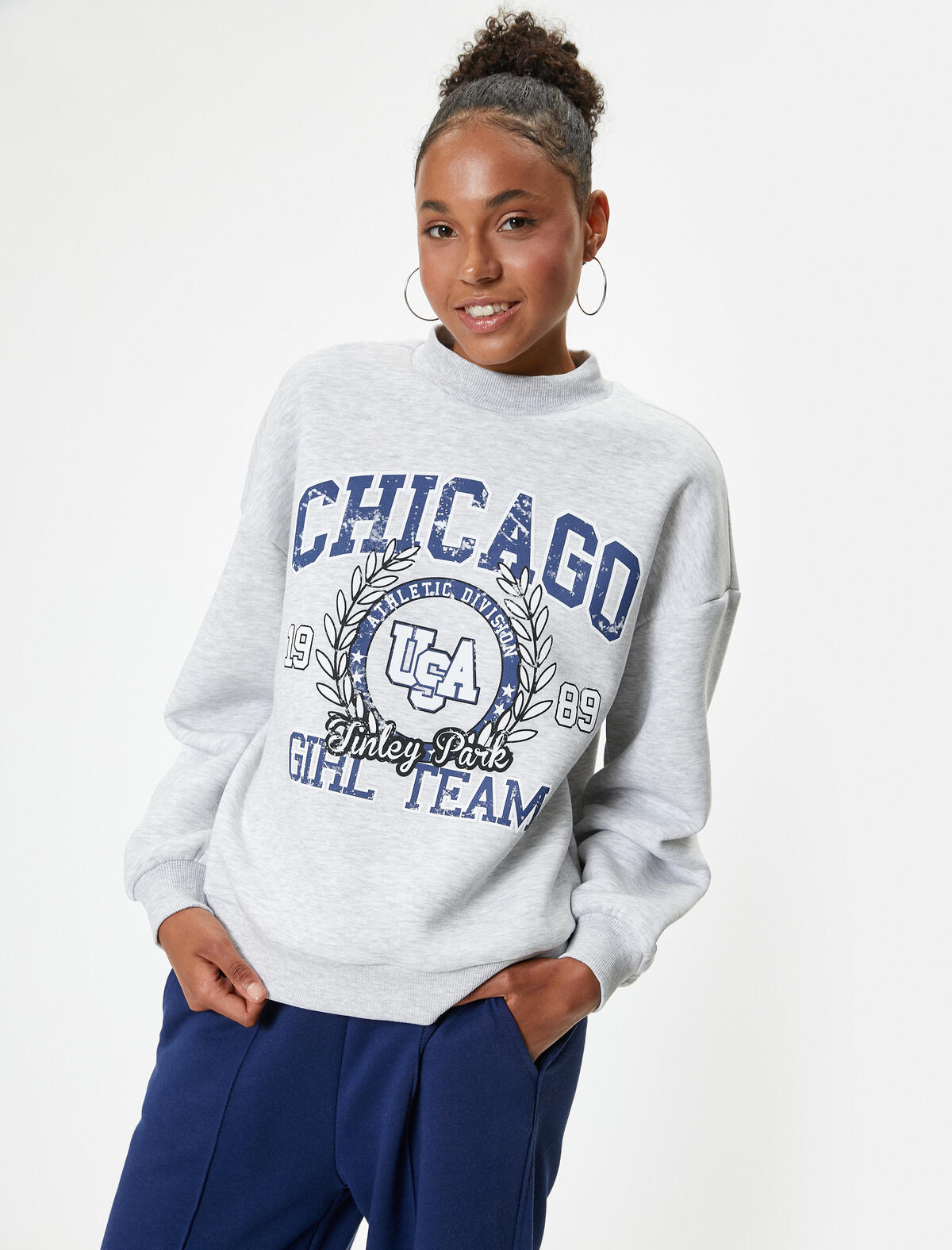 Koton Sweatshirt 5WAL10128IK Kar Melanj