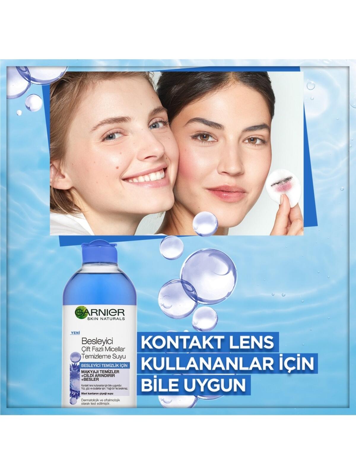 Garnier Makyaj Temizleme Suyu Mic.Çift Fazlı Mavi 400Ml