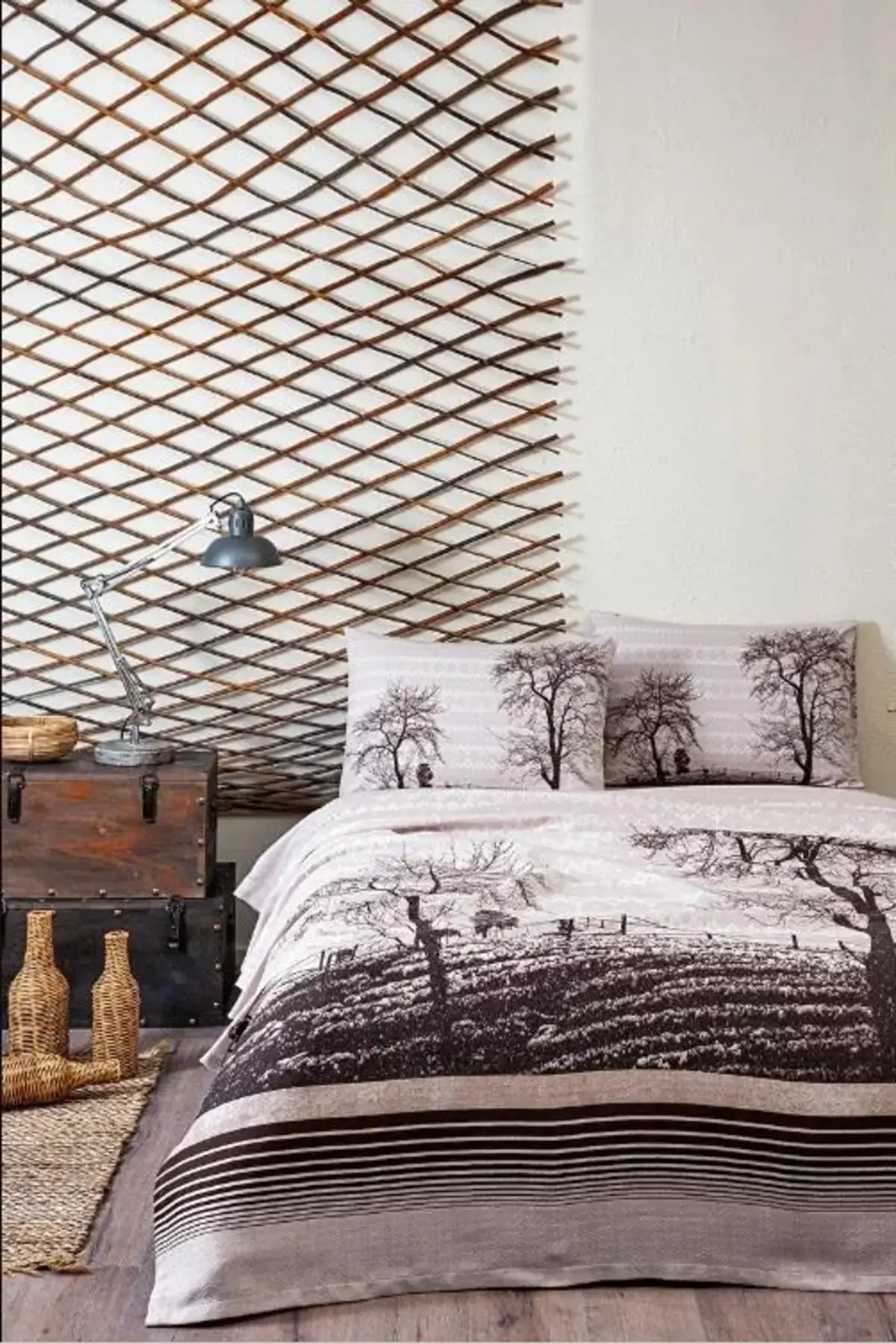 Özdilek Pike Takımı Tek Kişilik Ranforce Wood Kahve