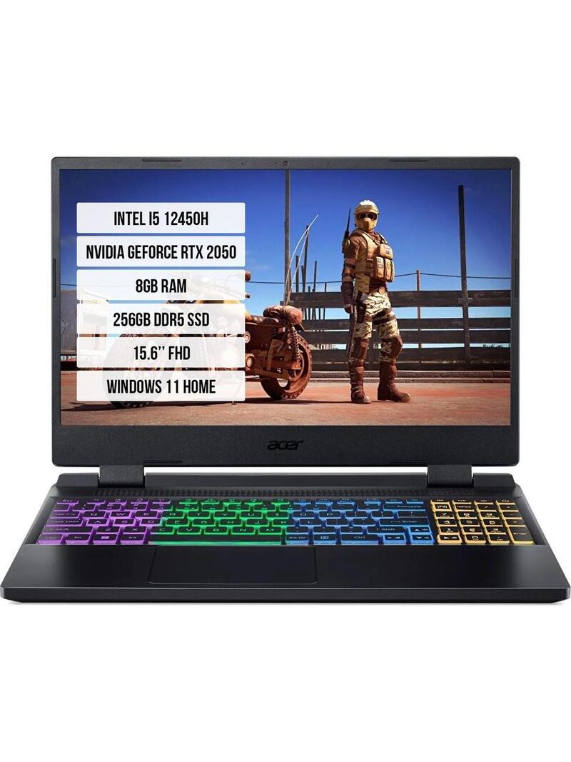 Acer Nitro 5 Gaming Laptop 15.6" AN515-58-578N NH.QMZEY.005 i5-12450H 8 GB 256 GB SSD RTX2050 (Dy)