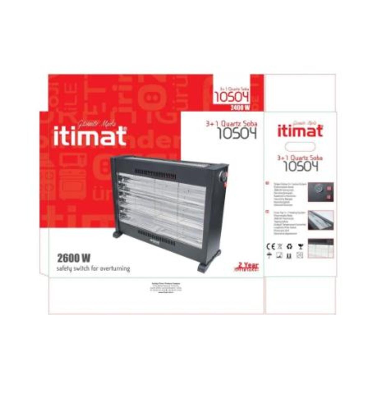 İtimat Elektrikli Soba 3+1 10504 Siyah