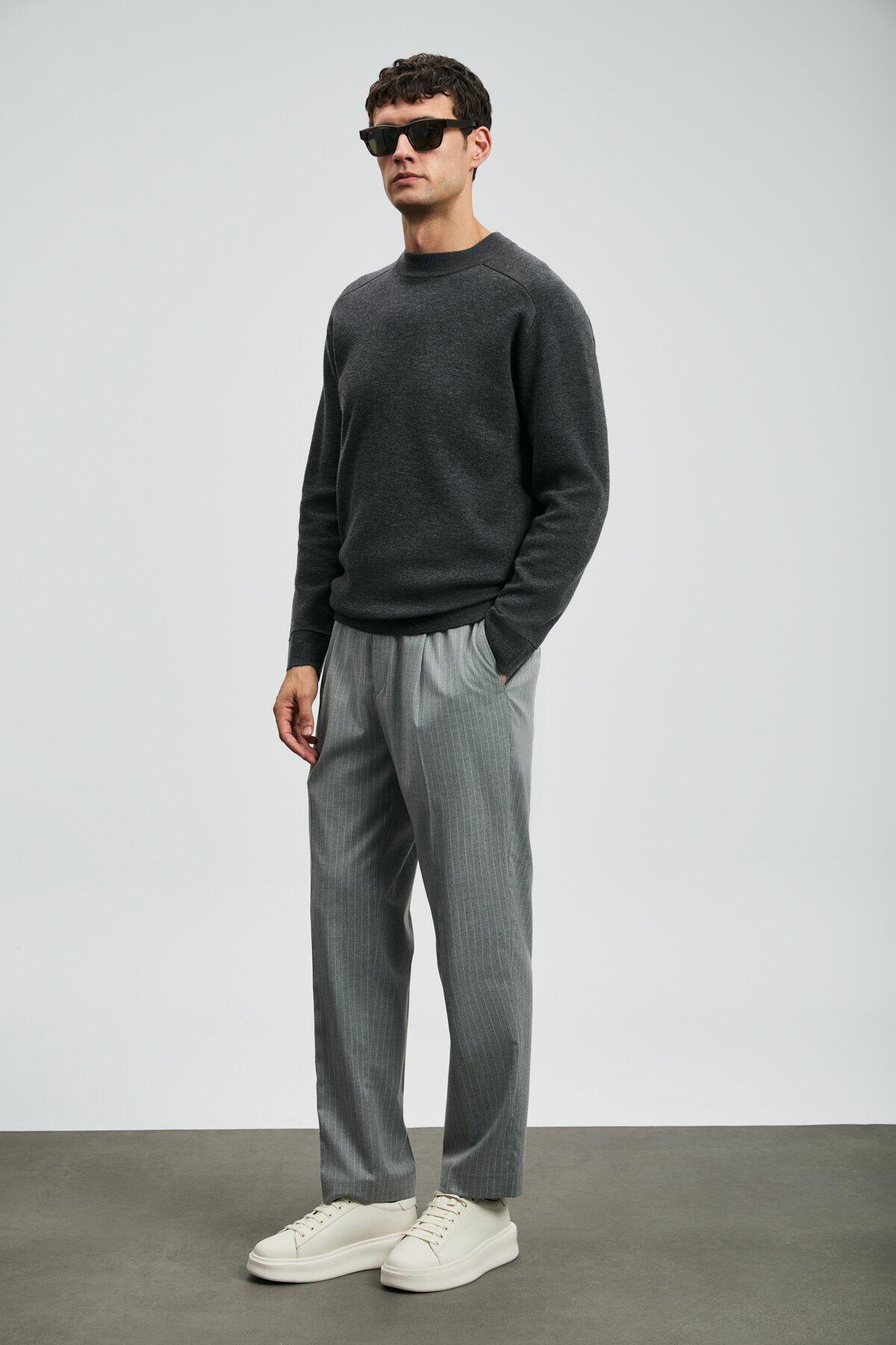 Lufıan Erkek Kazak Herman 112090159 Koyu Gri