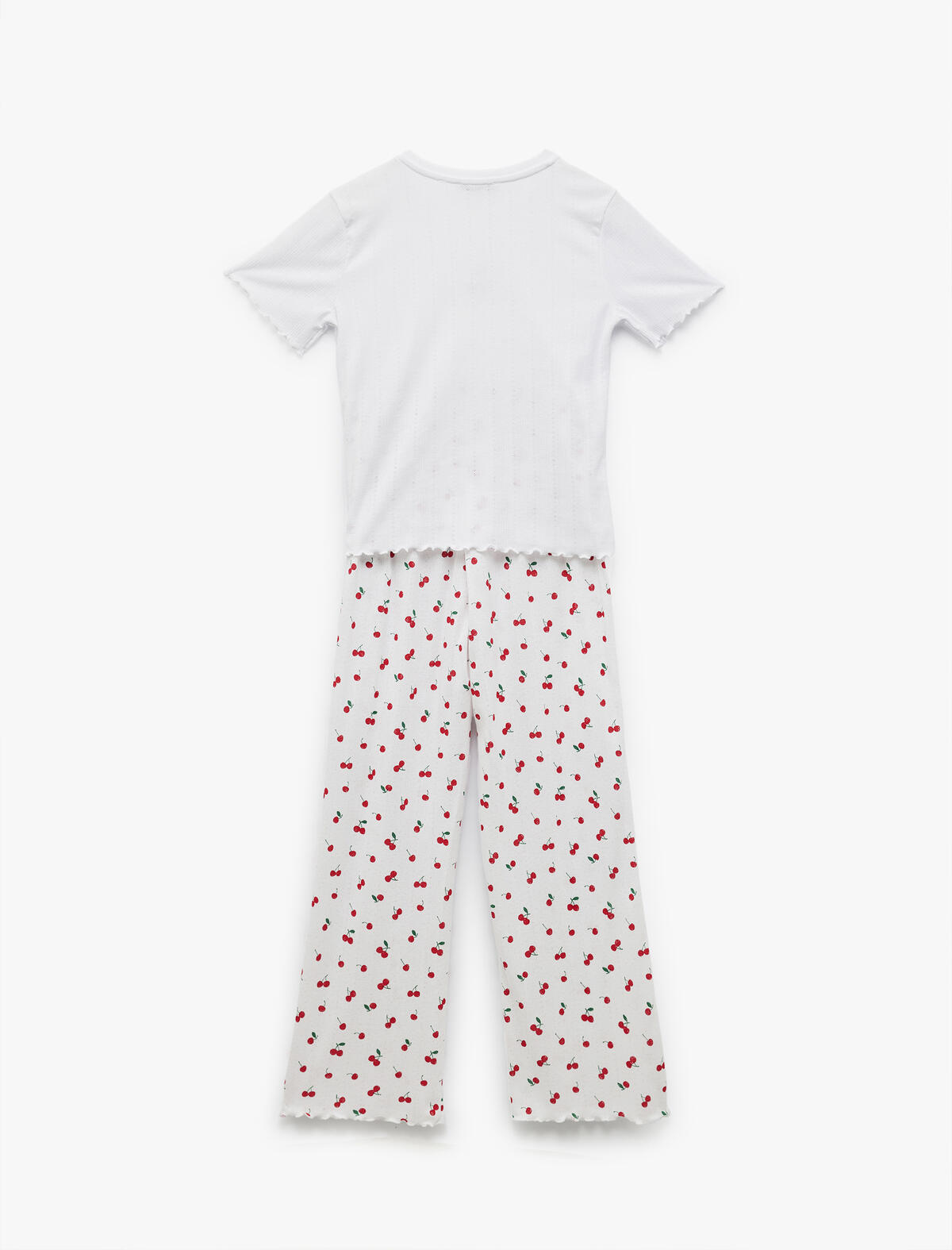 Koton Pijama Takımı 5SLK40137MK Kırmızı Desenli