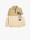 Koton Sweatshirt Erkek Çocuk 5WKB10228TK Deve Tüyü
