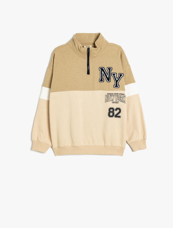 Koton Sweatshirt Erkek Çocuk 5WKB10228TK Deve Tüyü