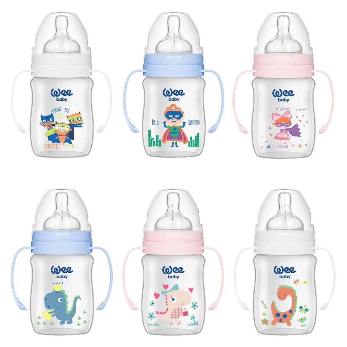 Wee Baby Biberon Geniş Ağızlı Kulplu PP 150ML RB137