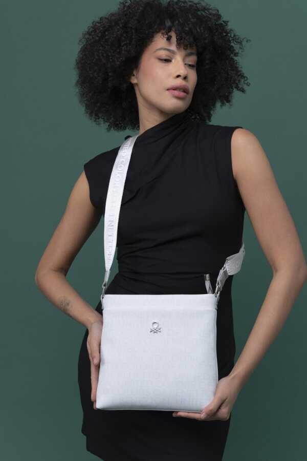 United Colors Of Benetton Kadın Çapraz Çanta BNT_1318 Beyaz-A.Gri