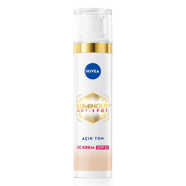 Nivea CC Yüz Kremi Luminous630 Koyu Leke Karşıtı SPF30 Açık Ton 40Ml