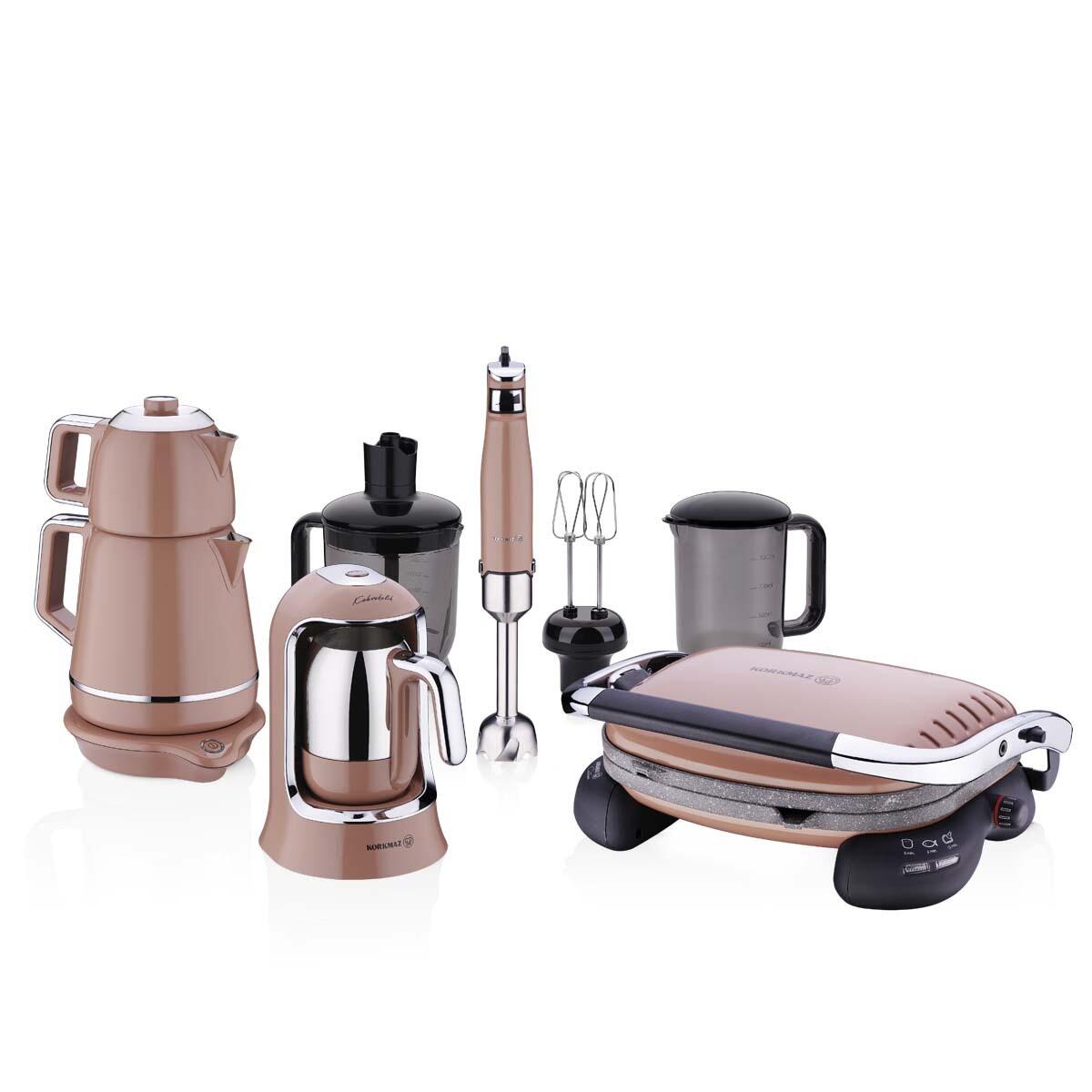 choco.and.love様　クリアランスSALE　ムーンモスブラックピンク Korkmaz Çeyiz Seti 15P Elektro A1850 Mocha | E-Ticaret