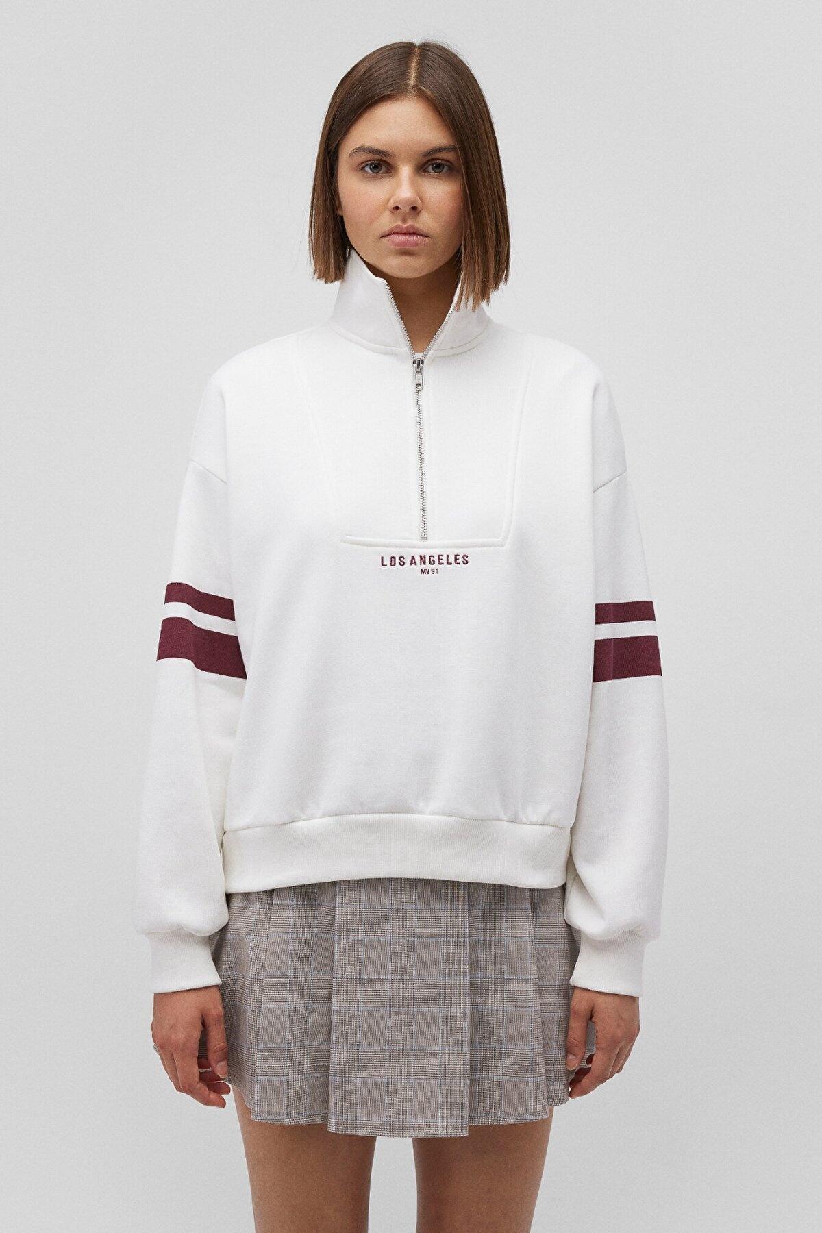 Mavi Sweatshirt M1S10171-70057 Kırık Beyaz