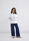 Mavi Sweatshirt Kız Çocuk M7S10065-70057 Beyaz