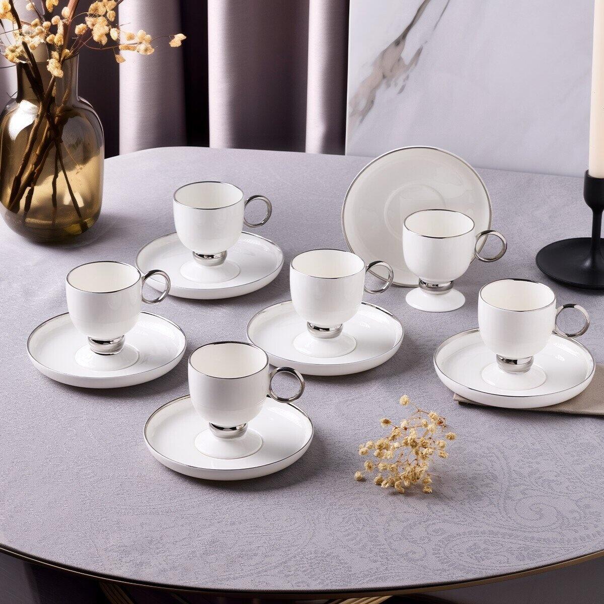 Aryıldız Kahve Fincan Tk 6Lı Margaux Platın 153AR265390