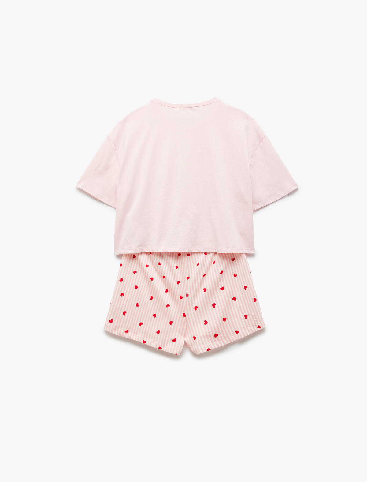 Koton Pijama Takımı 5SLK40039MK Pembe Desenli