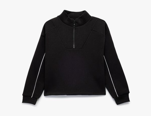 Koton Sweatshirt Kız Çocuk 6WKG10110AK Siyah