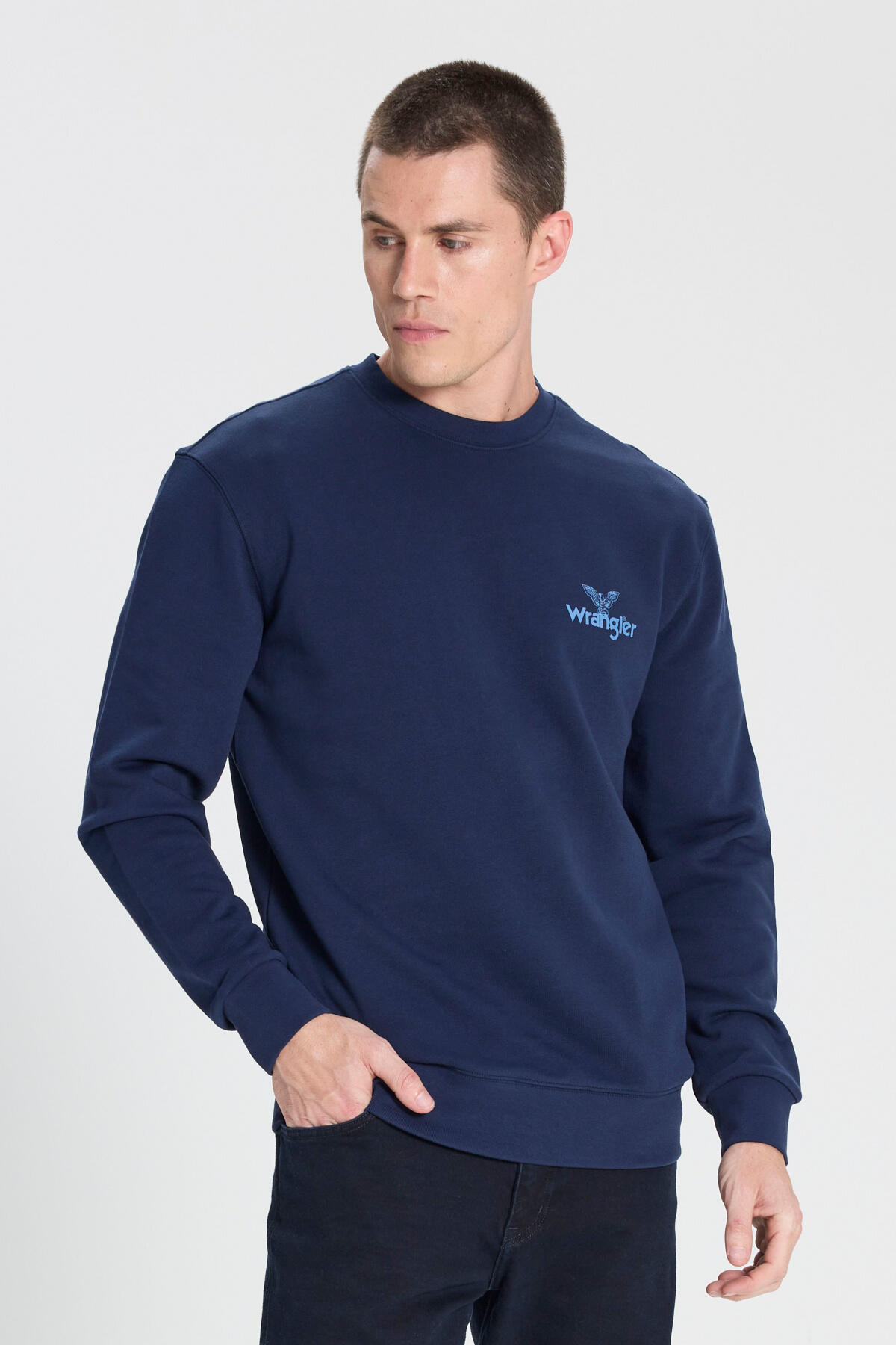 Wrangler Sweatshirt W6895935358 Lacivert