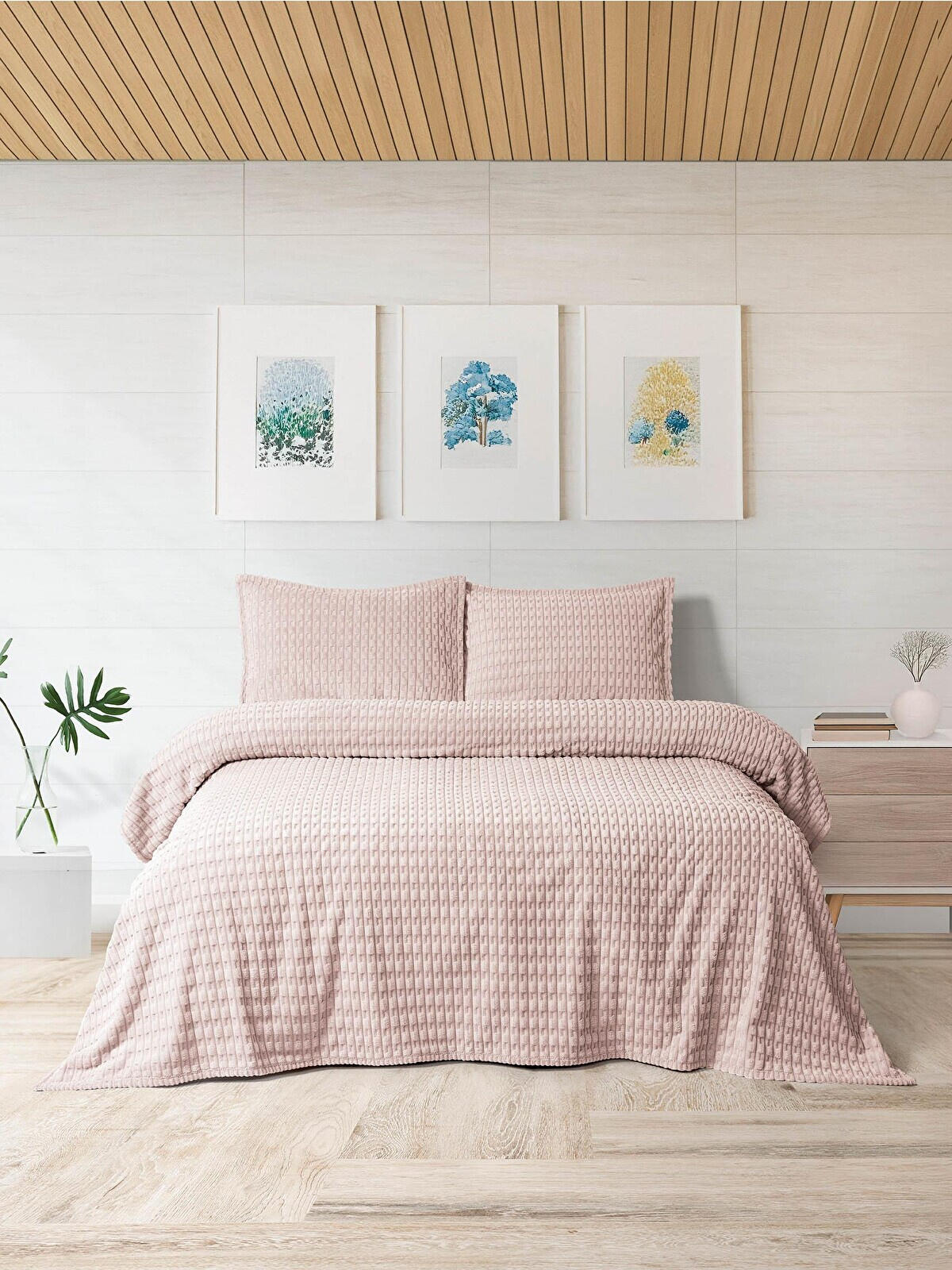 Merinos Battaniye Seti Çk Modern Twist Blush