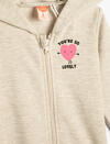 Koton Sweatshirt Kız Bebek 4WMG10021AK Bej