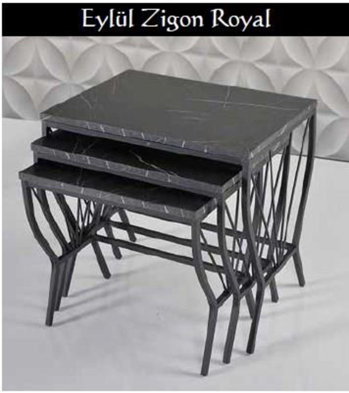 Chancolye Zigon Sehpa Royal Mermer Eylül