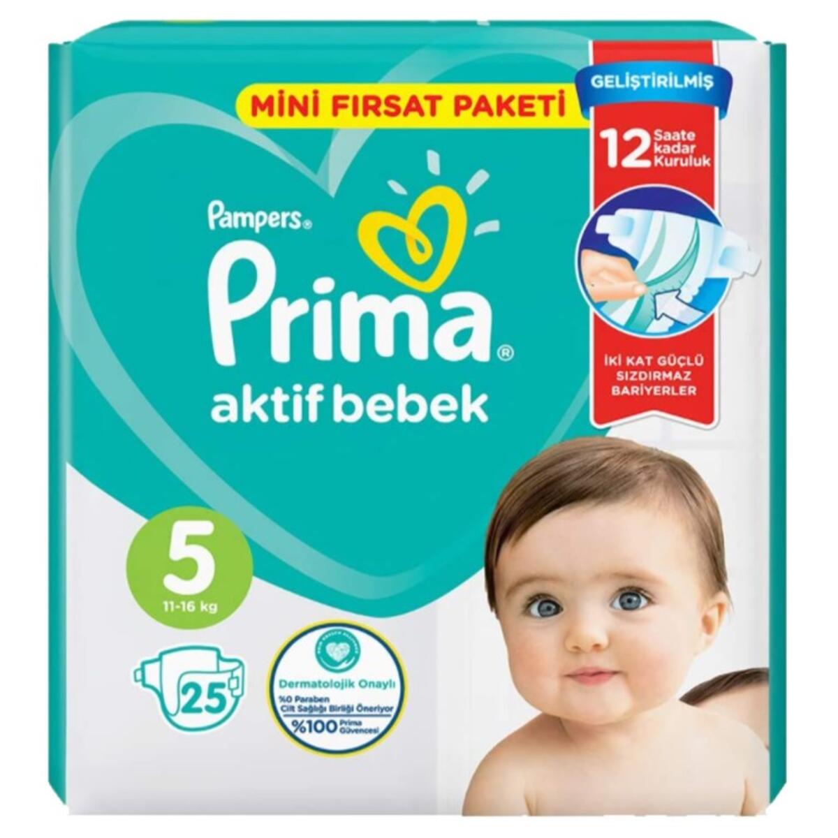 Prima Bez Aktif Bebek Standart 5 Beden 25Li