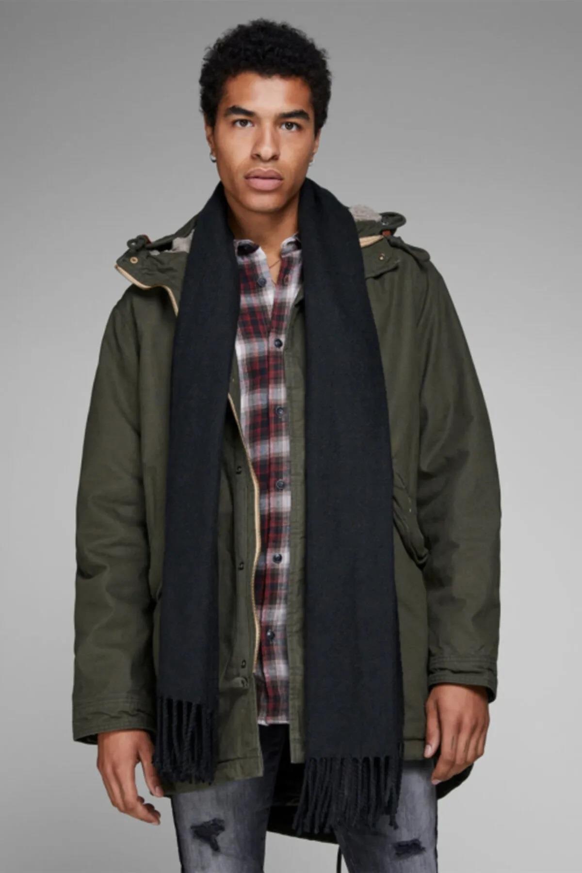 Jack&Jones Atkı 12140332 Siyah One Size