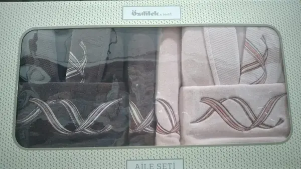 Özdilek Aile Seti Pınk Wawe Bordo-Pembe