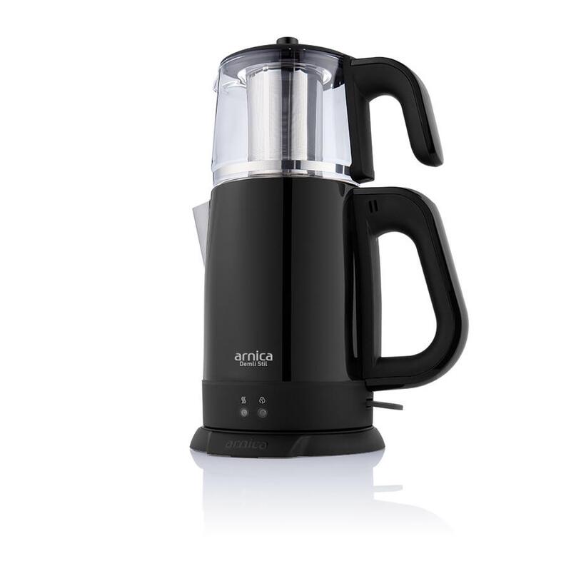 Arnica Çay Makinesi Demli Stil Cam İh33205 Siyah