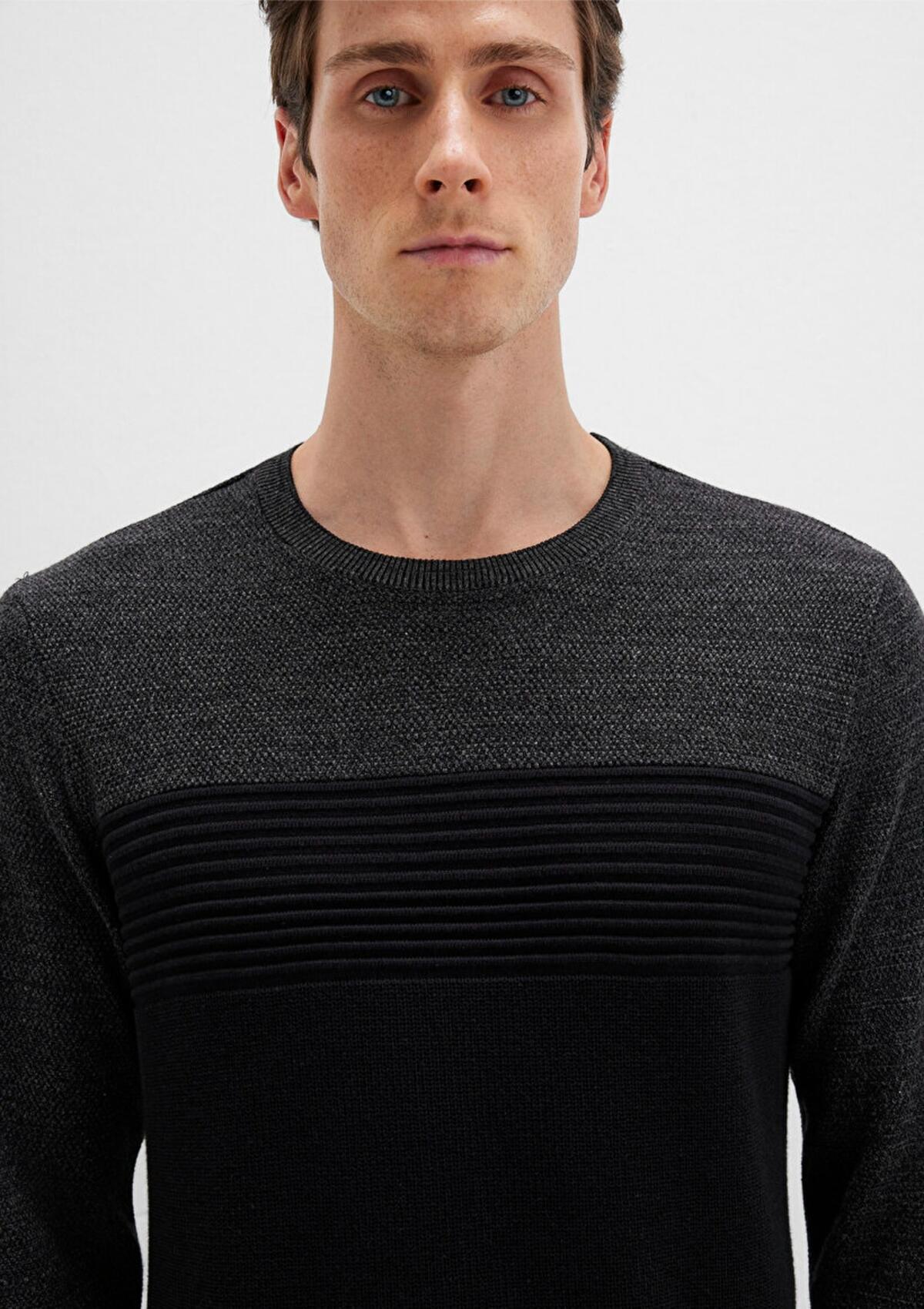 Mavi Kazak M070377-900 Siyah