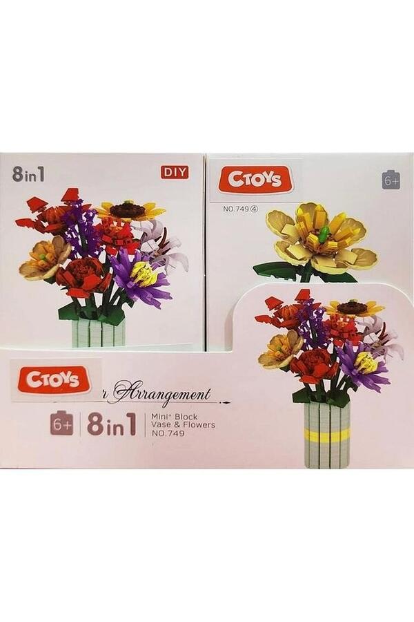 Ceren Toy Mini Blok Flower 8Li Stant CTOY-749
