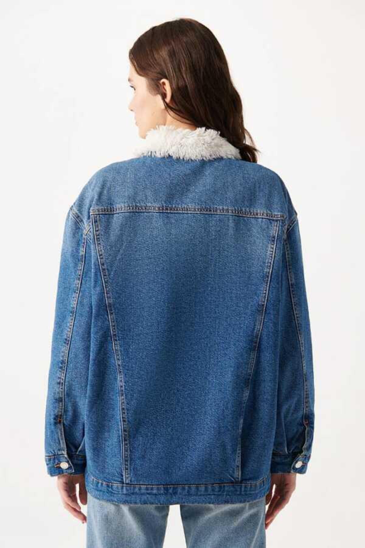 Mavi Ceket Sandy Mid Sherpa M110908-80666 Mavi