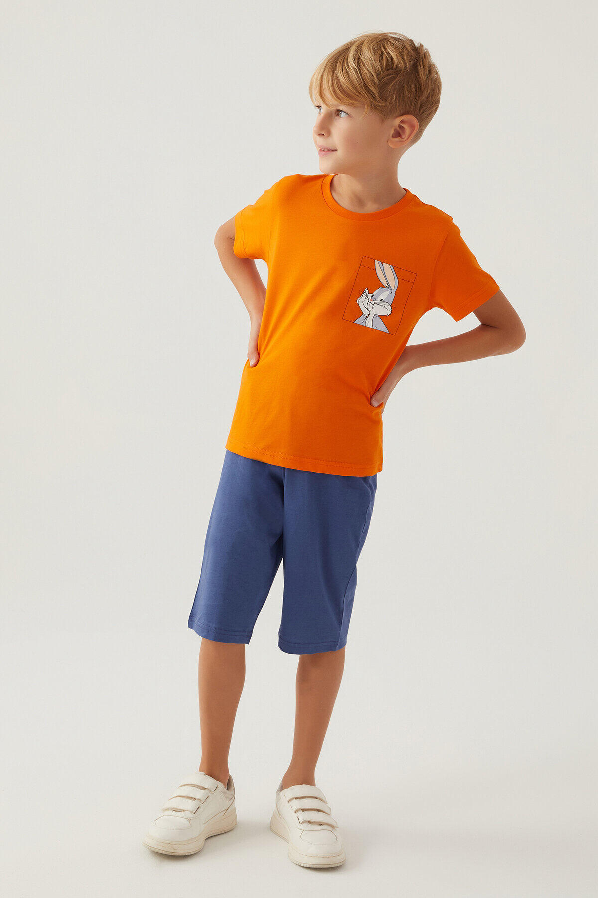 Looney Tunes Kapri Takım Erkek Çocuk L1693-3 Turuncu