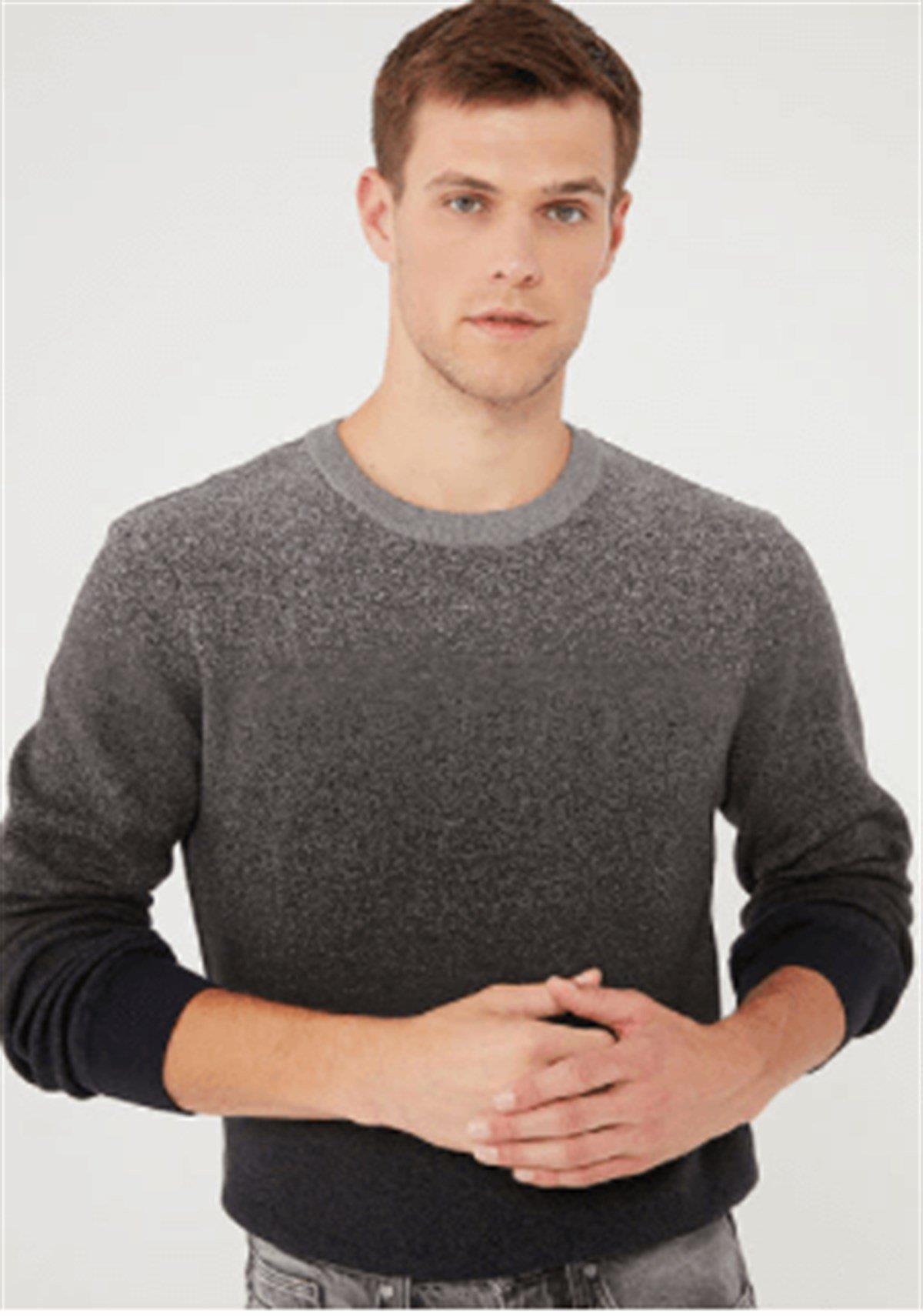 Mavi Kazak M070779-34686 Gri Melanj