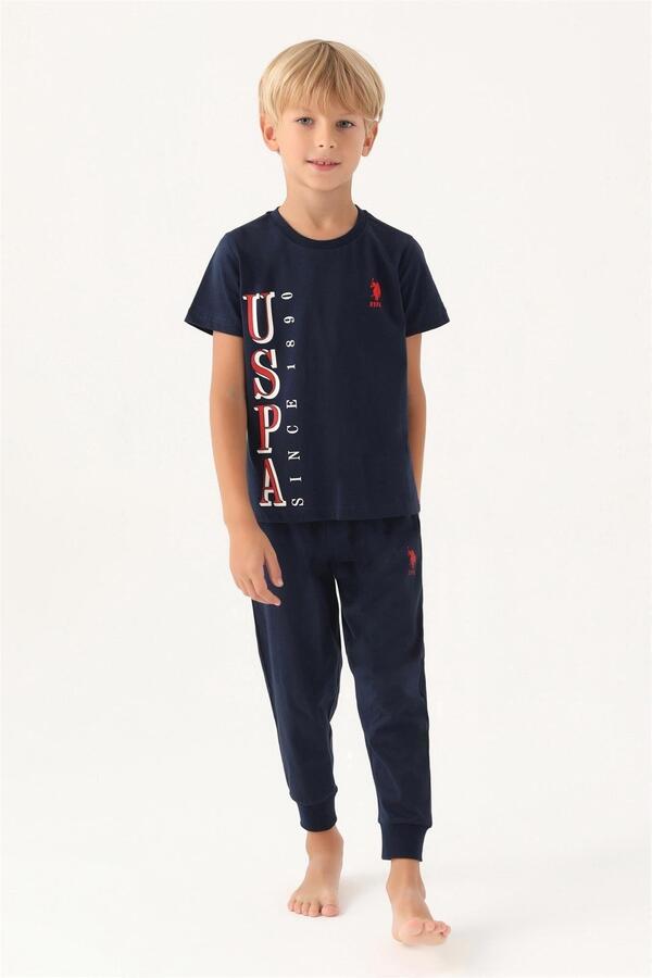 U.S. Polo Pijama Takım Erkek Çocuk US1717-4 Lacivert