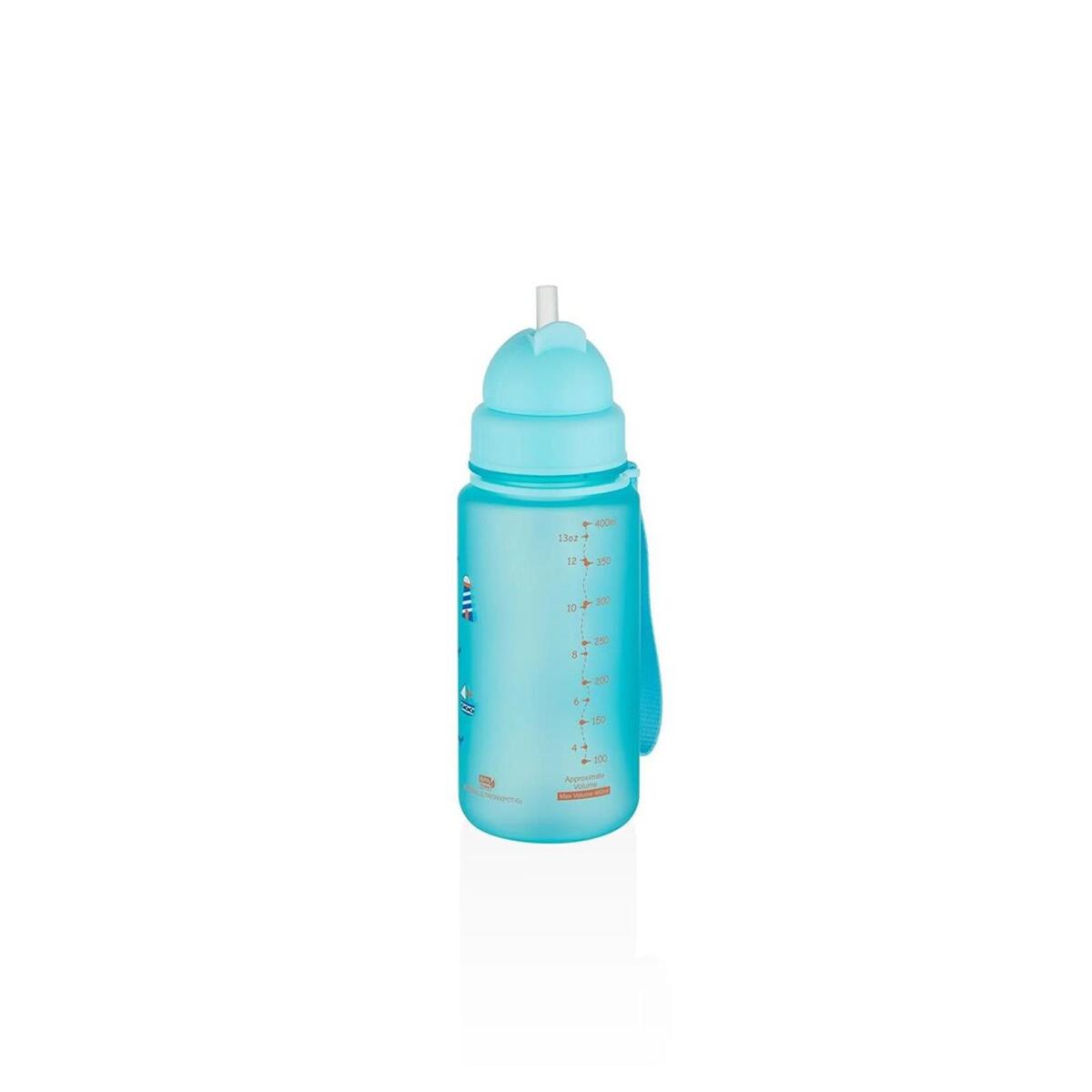 Uzspace Sevimli Hayvan Desenli Soft-Touch 400 Ml Trıtan Su Matarası 3024-5Turkuaz
