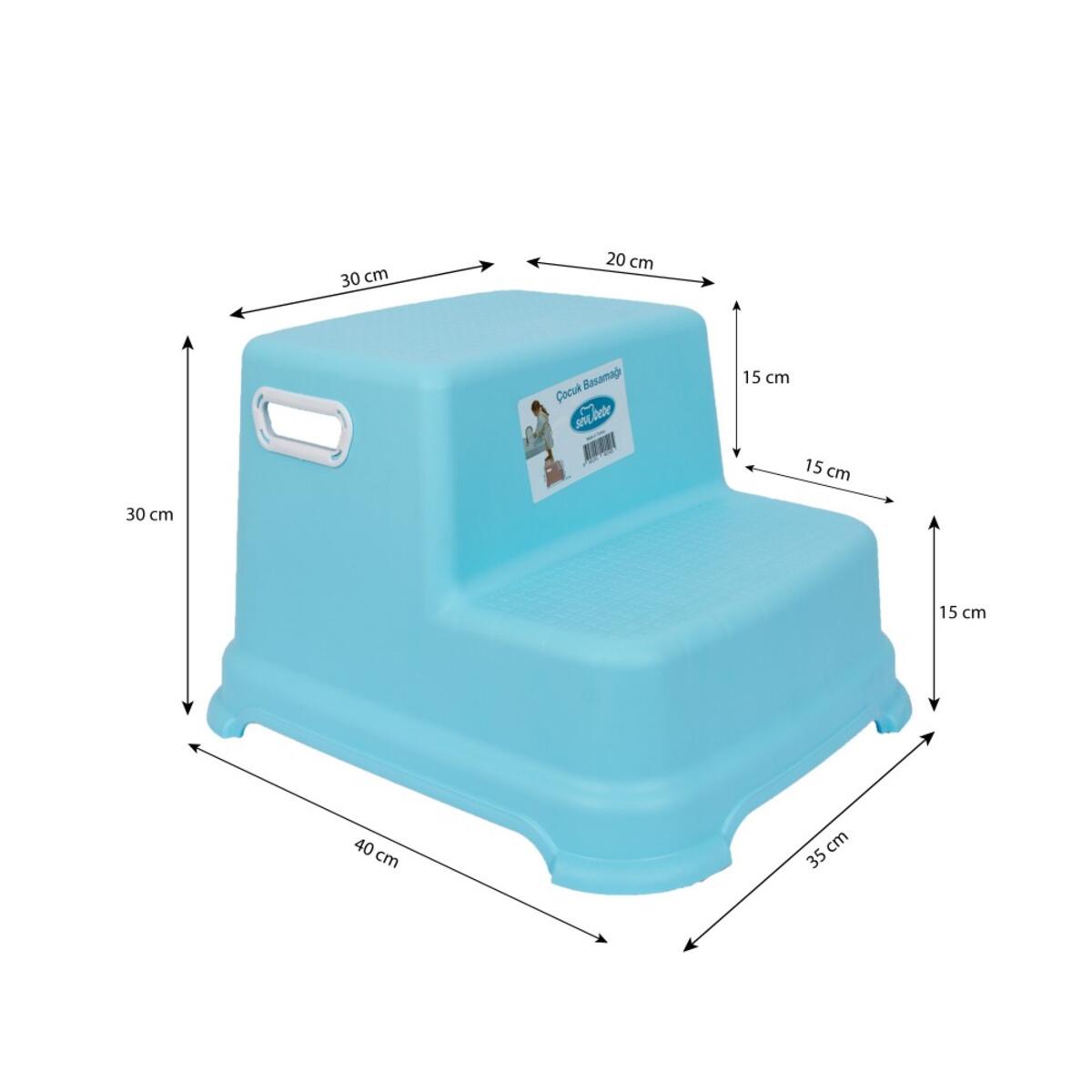 Sevi Çocuk Basamağı Çift Katlı 140-15 Turkuaz Sevi Çocuk Basamağı Çift Katlı 140-15 Turkuaz