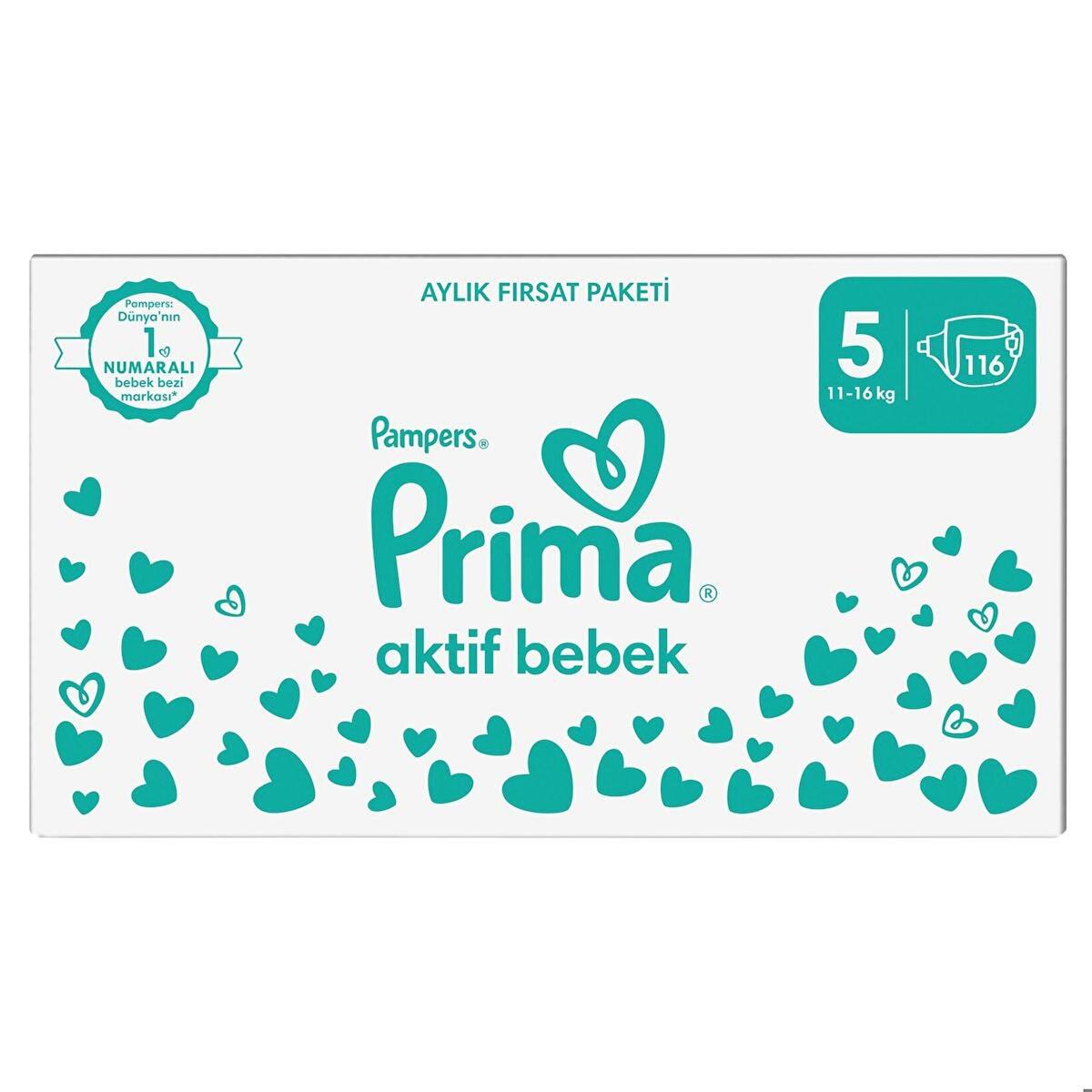 Prima Bez Aktif Bebek Aylık Fırsat 5 Beden 116Lı