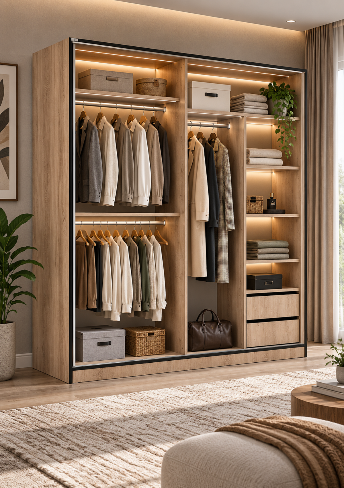 Chancolye Elbise Dolabı Sürgülü Nova 180 Cm