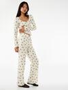 Koton Pijama Altı 6WLK40100MK Ekru Desenli