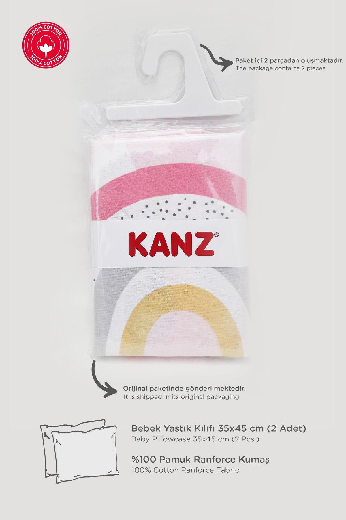 Kanz Yastık Kılıfı Ranforce 2Li (Knz-005) BRainbow
