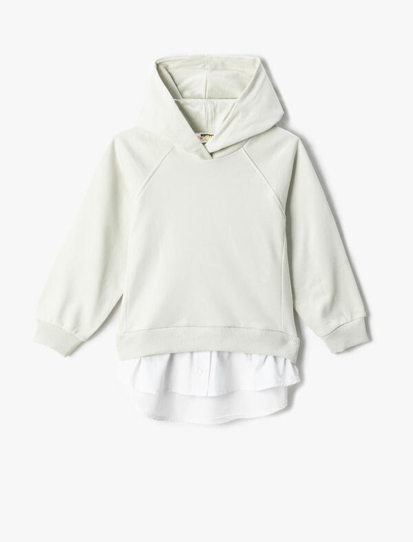 Koton Sweatshirt Kız Çocuk 3WKG10295AK Bej