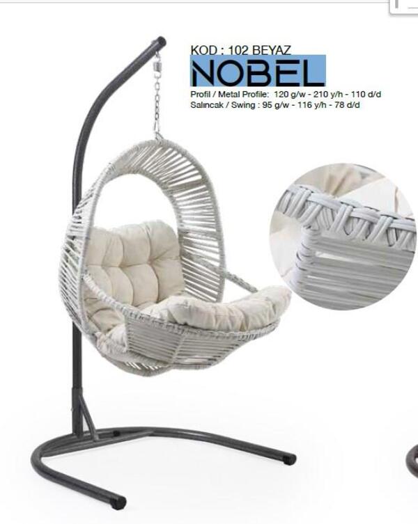 Capri Salıncak Tekli Nobel Beyaz 802
