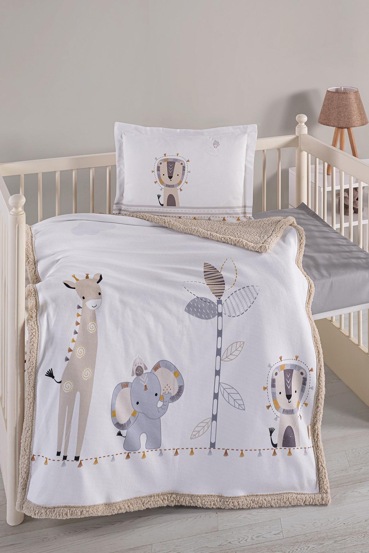 Kanz Battaniye Seti Bebek Polarlı (Knz-008) Lion