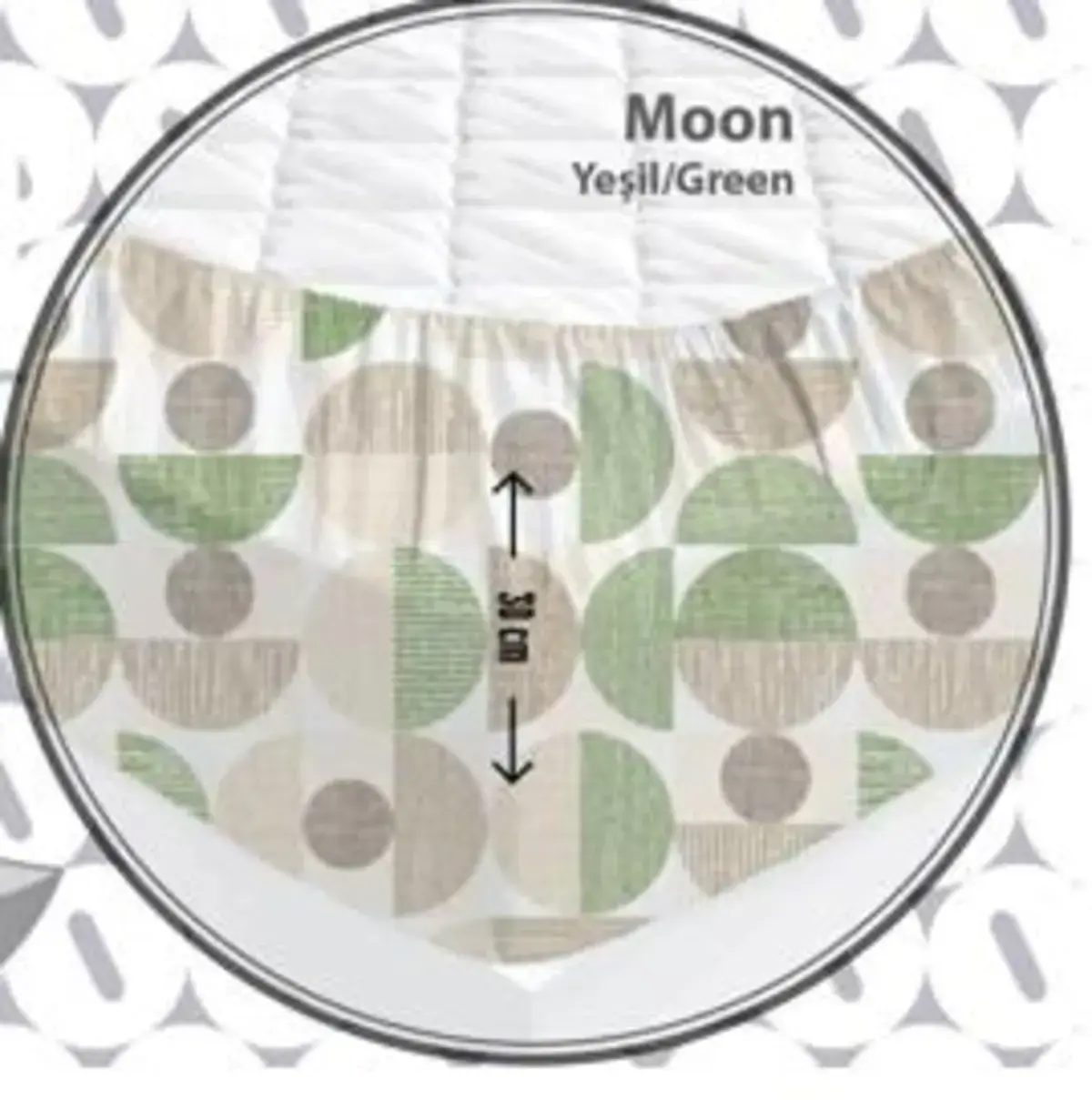 Özdilek Çarşaf Tek Kişilk Fitted Moon Yeşil